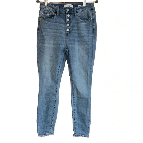 Judy Blue Light Wash High Rise Skinny Fit Ankle Jeans Size 11/30 - Picture 1 of 5